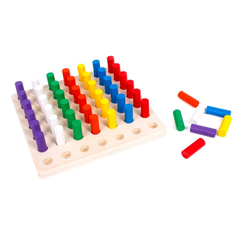 Wooden Montessori Peg Board Educational Toy - HAPPY GUMNUT