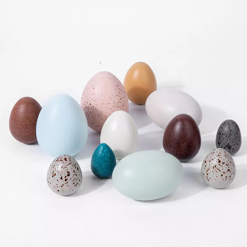 Wooden Eggs Bird Eggs - HAPPY GUMNUT