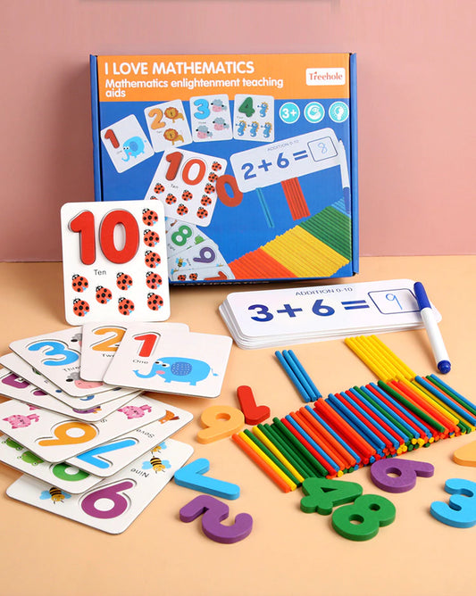 Wooden Counting Sticks Maths and Numbers Activity Set - HAPPY GUMNUT