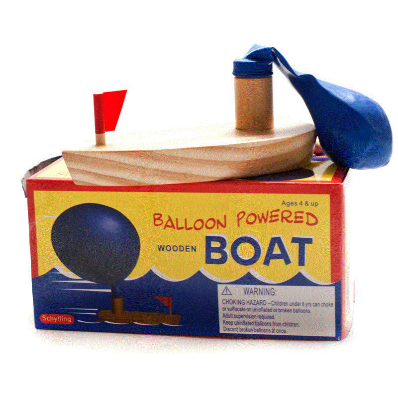 Wooden Balloon Powered Boat - HAPPY GUMNUT