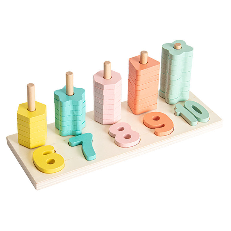 Wooden Educational Numbers Counting Shape Sorting Game Kids Toy – HAPPY ...
