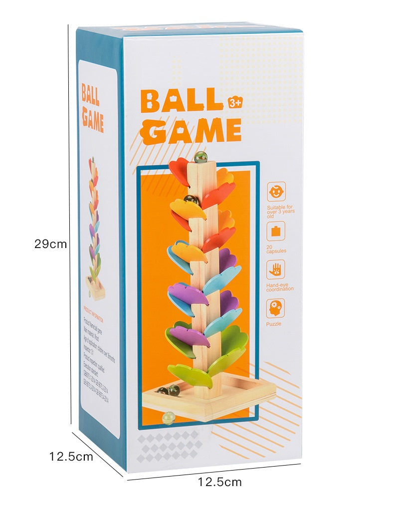 Small Musical Tree Wooden Marble Run Toy - HAPPY GUMNUT