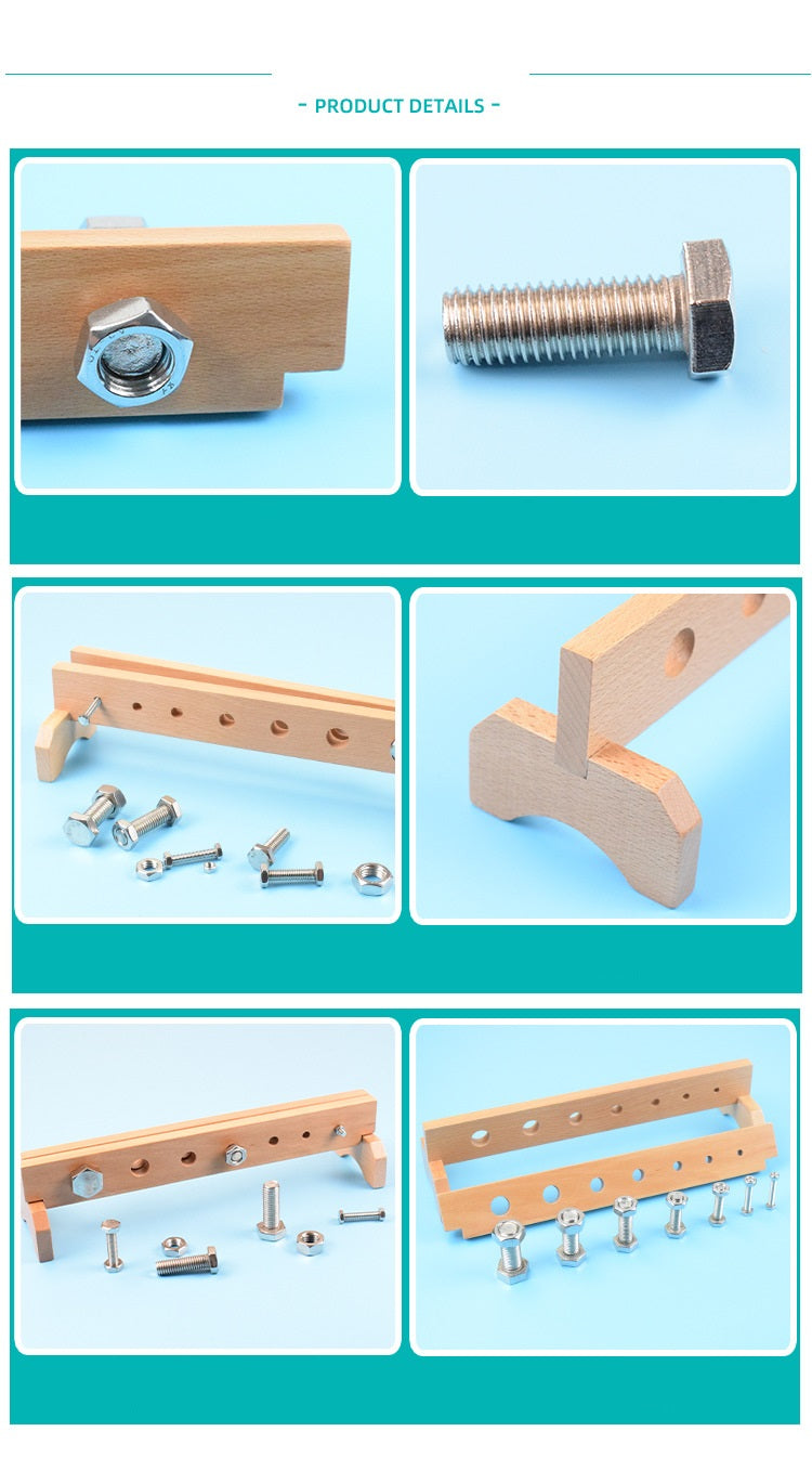 Montessori Screw Nuts and Bolts Board Style B - HAPPY GUMNUT