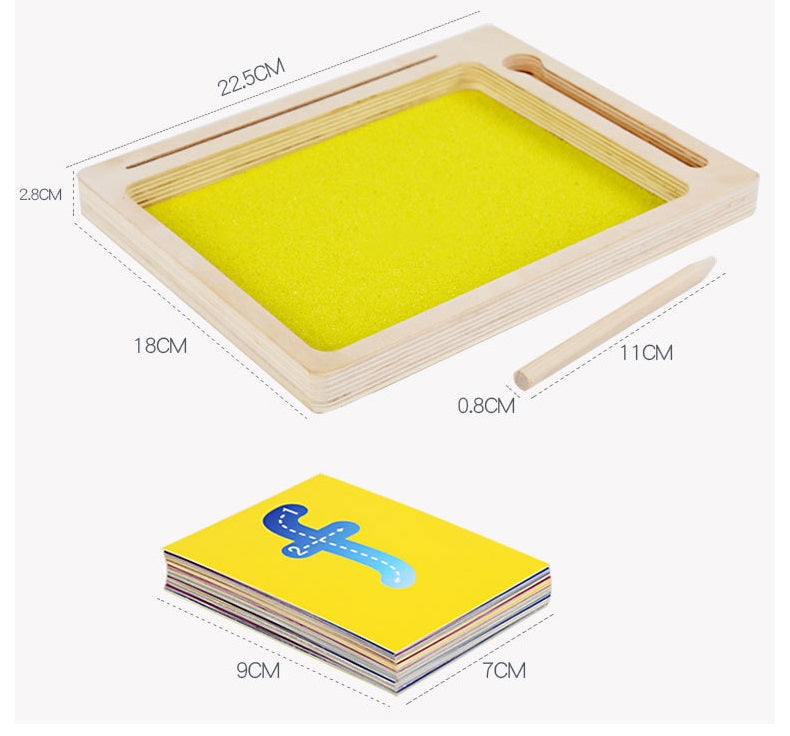 Montessori Learning Sand Writing Tray - HAPPY GUMNUT