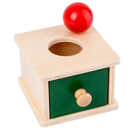 Montessori LARGE Drawer Box and Ball - HAPPY GUMNUT