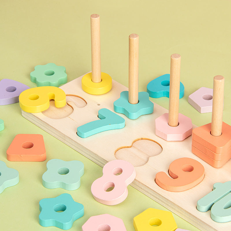 Sort Numbers Game Wooden Educational Numbers Counting Shape Sorting Game Kids Toy – HAPPY ...
