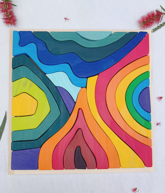 Four Elements Building Block Grimms Inspired Rainbow Blocks ! - HAPPY GUMNUT