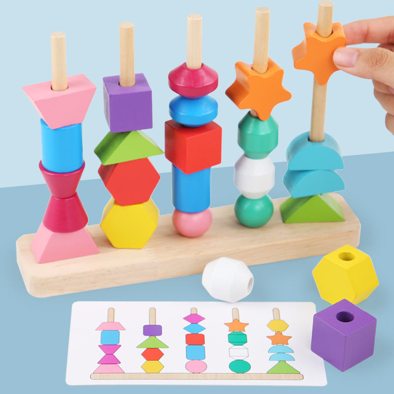 Montessori 5 Column Sequence Beads Set - HAPPY GUMNUT