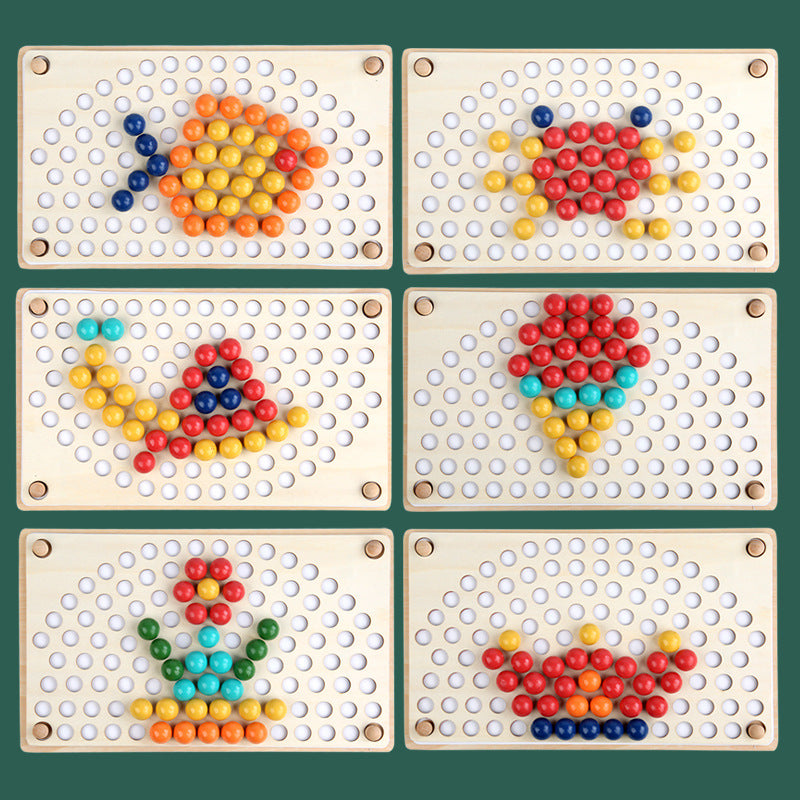 Montessori Inspired Rainbow Beads Sorting Board - HAPPY GUMNUT
