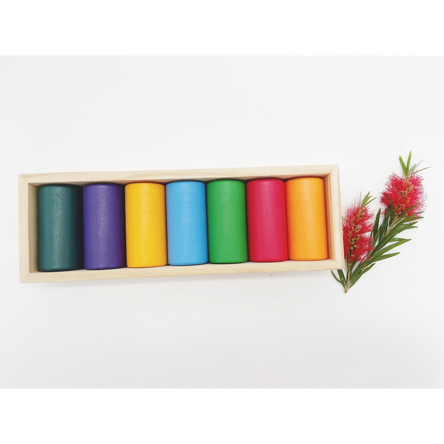 Rainbow Colour Rollers Building Blocks - HAPPY GUMNUT
