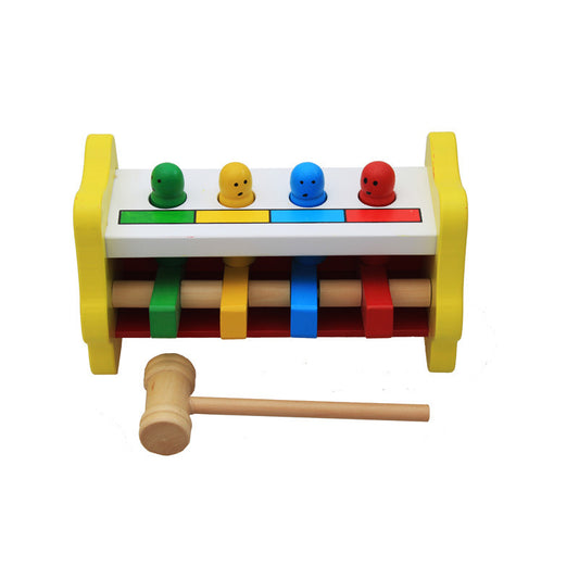 Classic Wooden  Pop-up Toy Hammering and Pounding Toy for Toddler - HAPPY GUMNUT