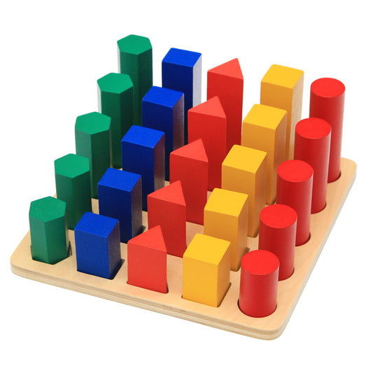 Montessori Geometric 3D Shape Sorting Game Ladder - HAPPY GUMNUT