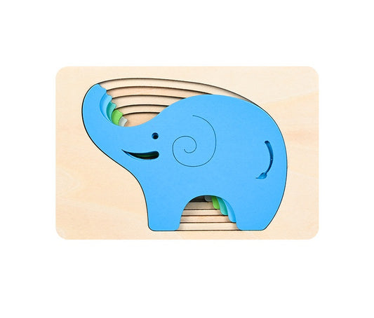 Montessori Elephant Layered Puzzle - HAPPY GUMNUT