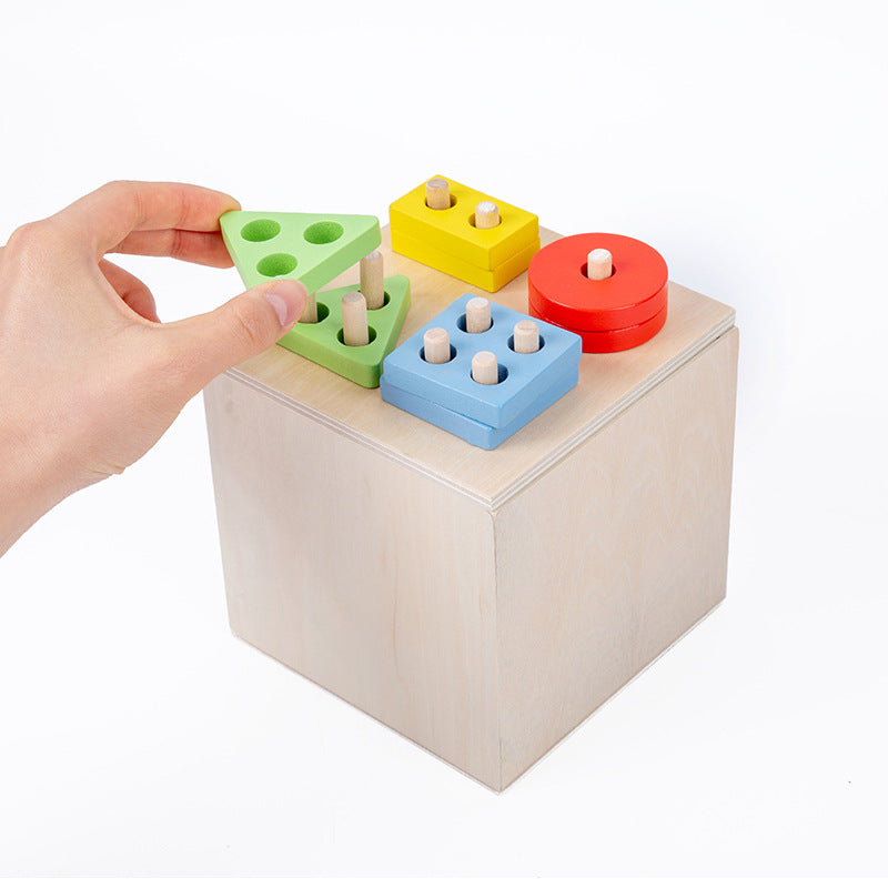 Montessori 4 in 1 Interchangeable Activity Box Kids Geometric Sensory Fine Motor Skill Activity Toy Box ! - HAPPY GUMNUT