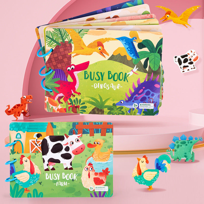 Farm Animals Busy Book Quiet Book Activities Numbers Puzzle Game - HAPPY GUMNUT