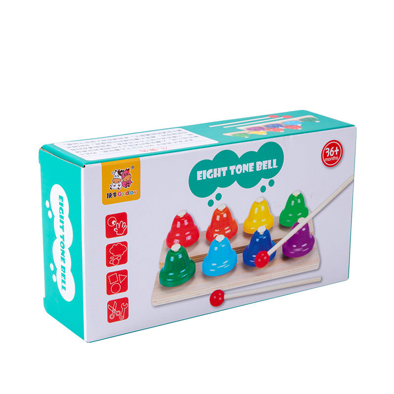 Montessori Rainbow 8 Notes Desk Bells Musical Chime - HAPPY GUMNUT