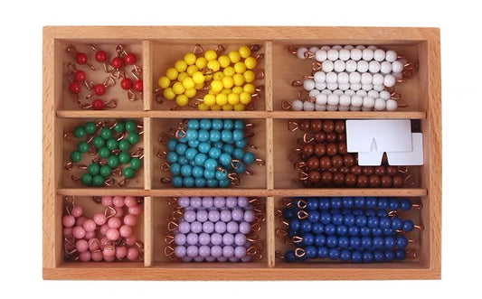 Montessori Mathematics 1-9 Beads Bar with Box - HAPPY GUMNUT