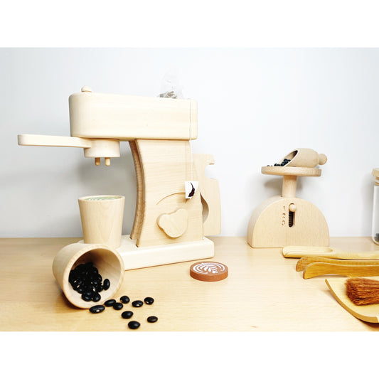Handmade Wooden Coffee Machine Set - HAPPY GUMNUT