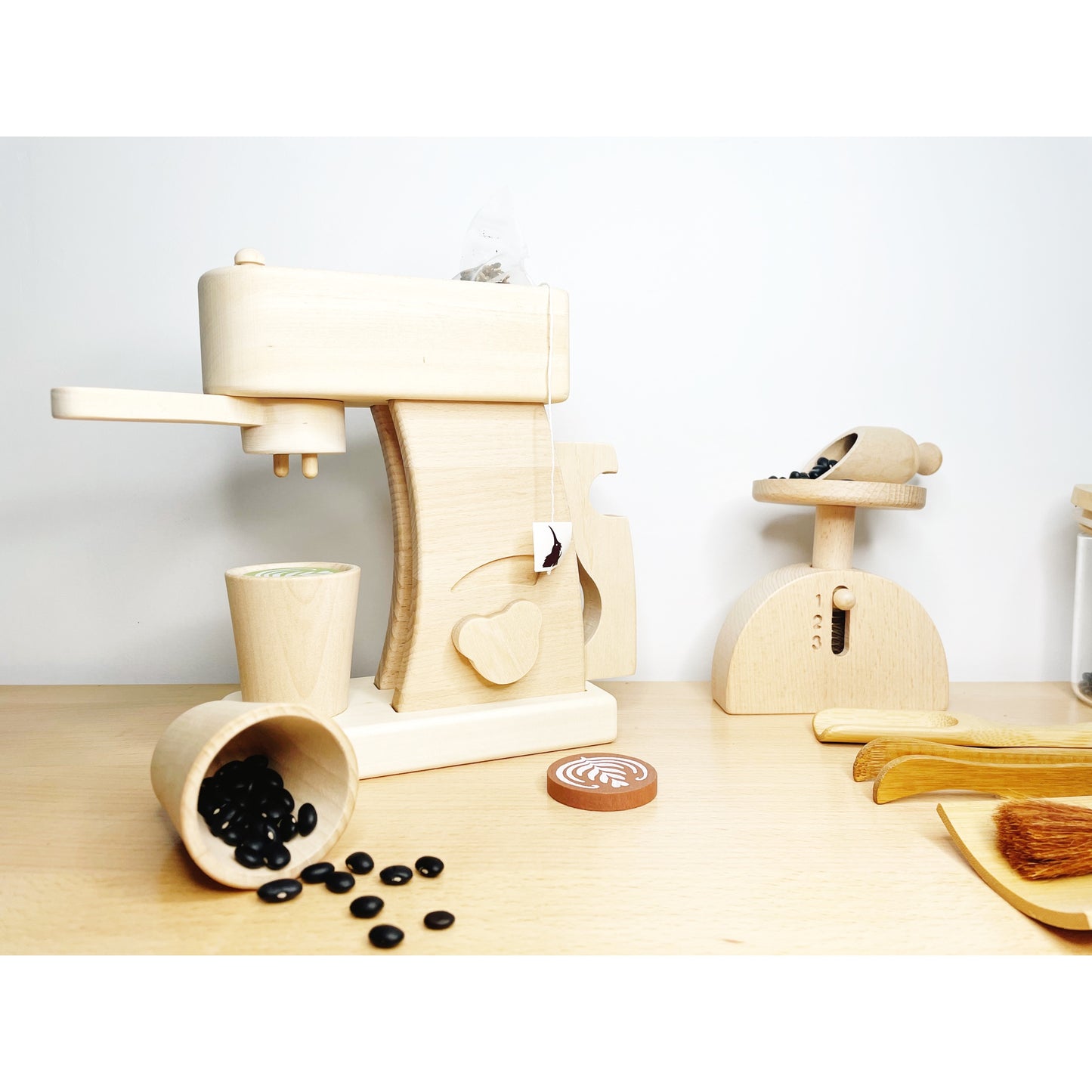 Handmade Wooden Coffee Machine Set | HAPPY GUMNUT