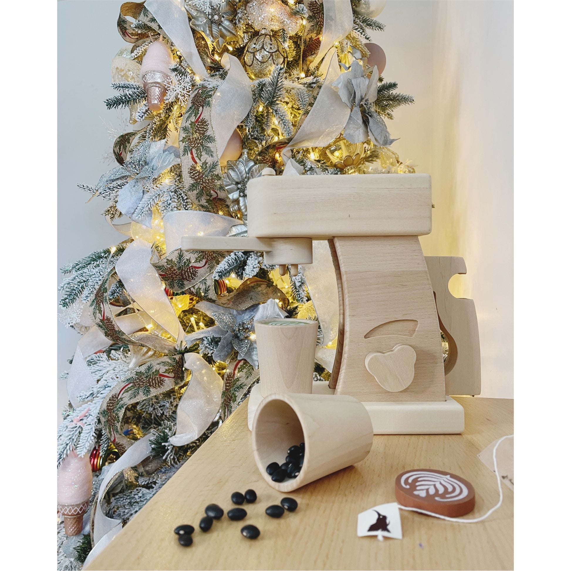 Handmade Wooden Coffee Machine Set - HAPPY GUMNUT