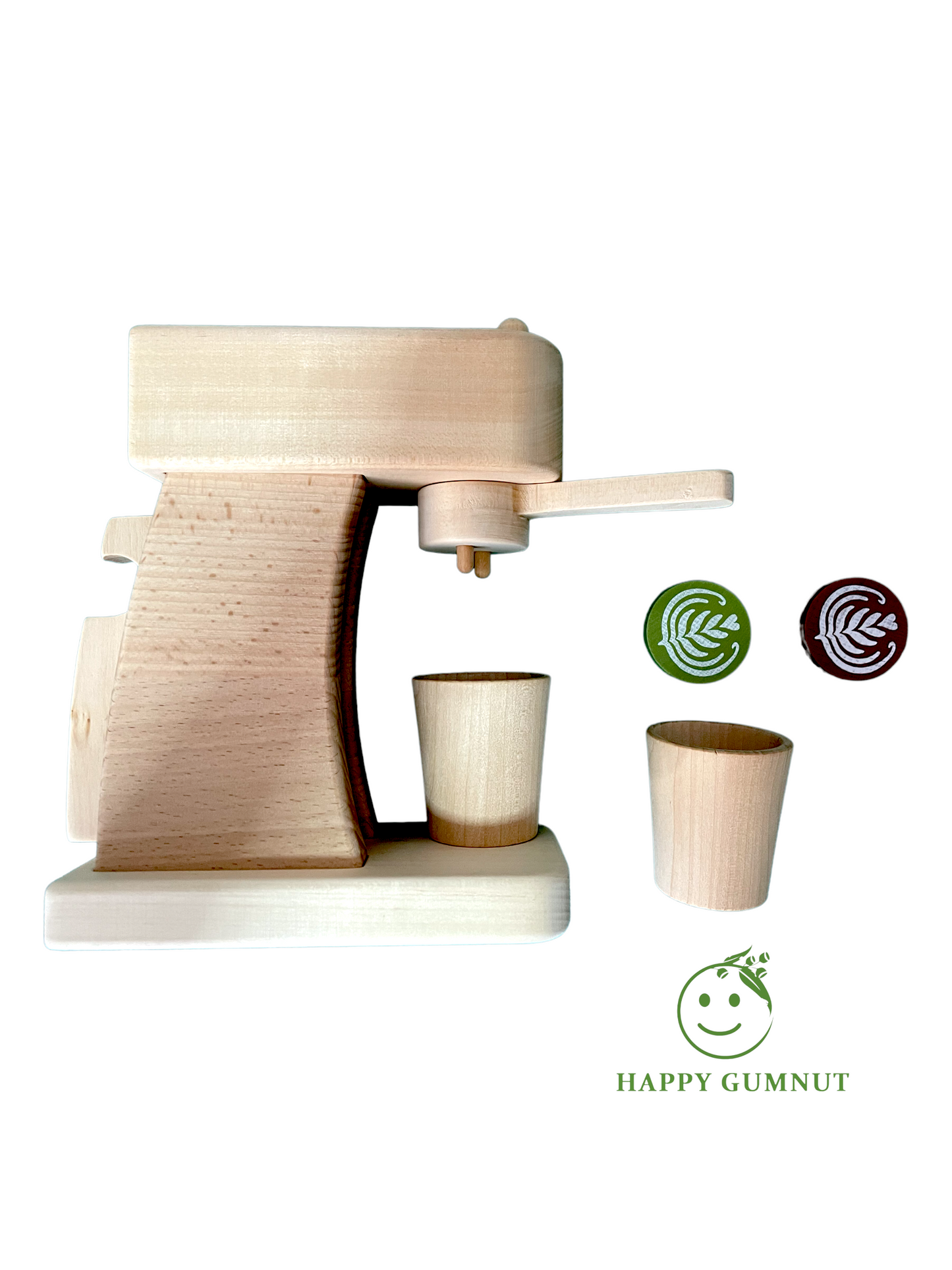 Handmade Wooden Coffee Machine Set - HAPPY GUMNUT