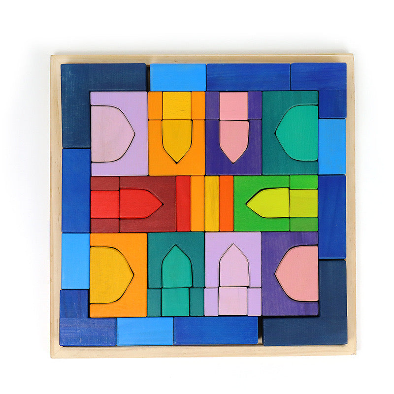 Large Wooden Rainbow 1001 Nights Building Block Set - HAPPY GUMNUT