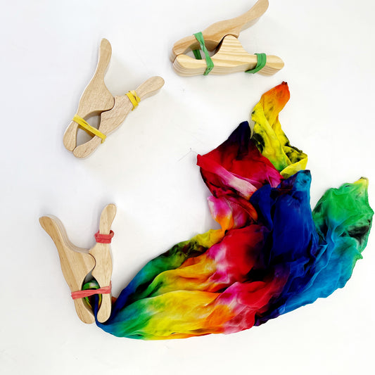 Silks Play Wood Clips Pegs - HAPPY GUMNUT