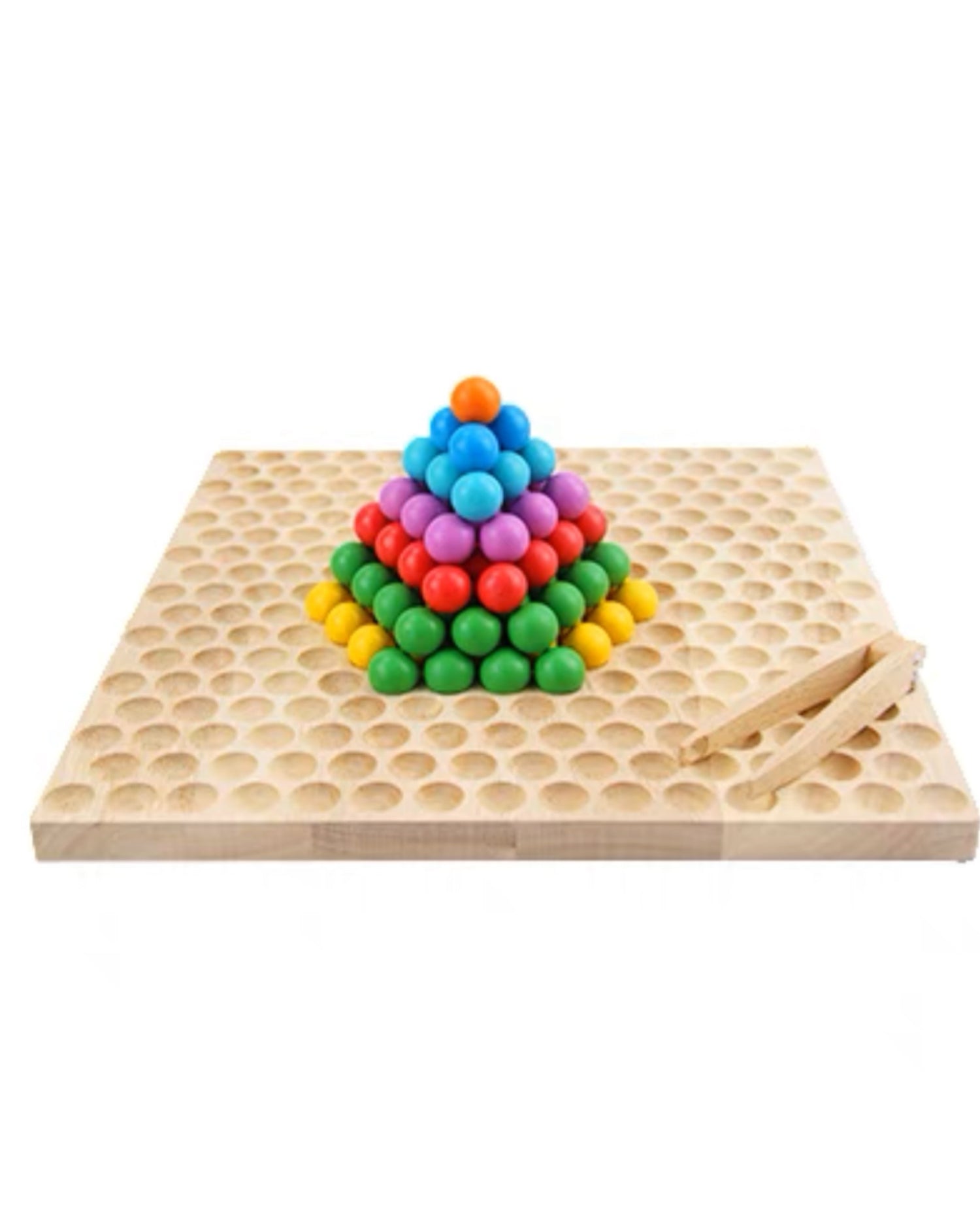 Premium Montessori Inspired Wooden Bead Board Dots Shuttle Mosaic board - HAPPY GUMNUT