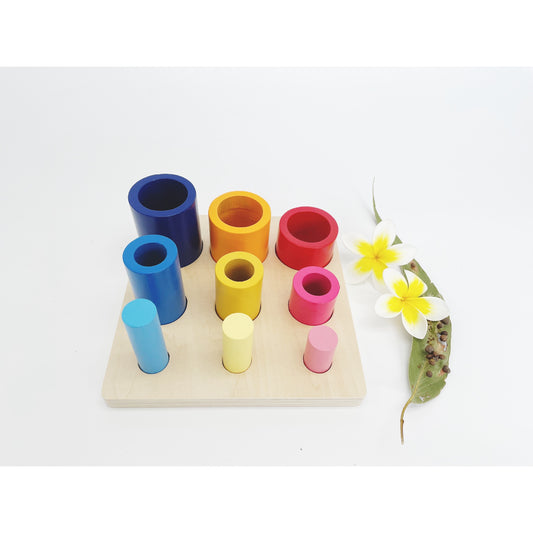 Montessori cylinders and circles Activity Board - HAPPY GUMNUT