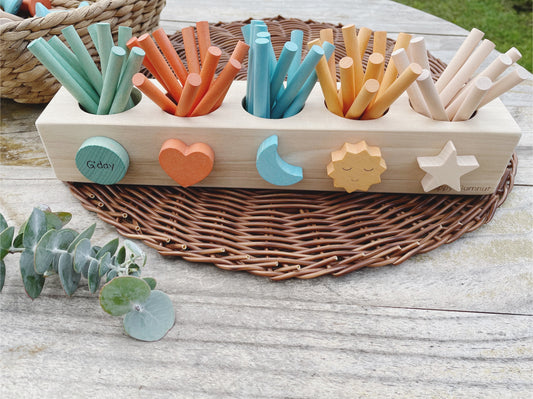 Happy Gumnut Montessori Counting Stick Number Rods with Magnetic Tray - HAPPY GUMNUT