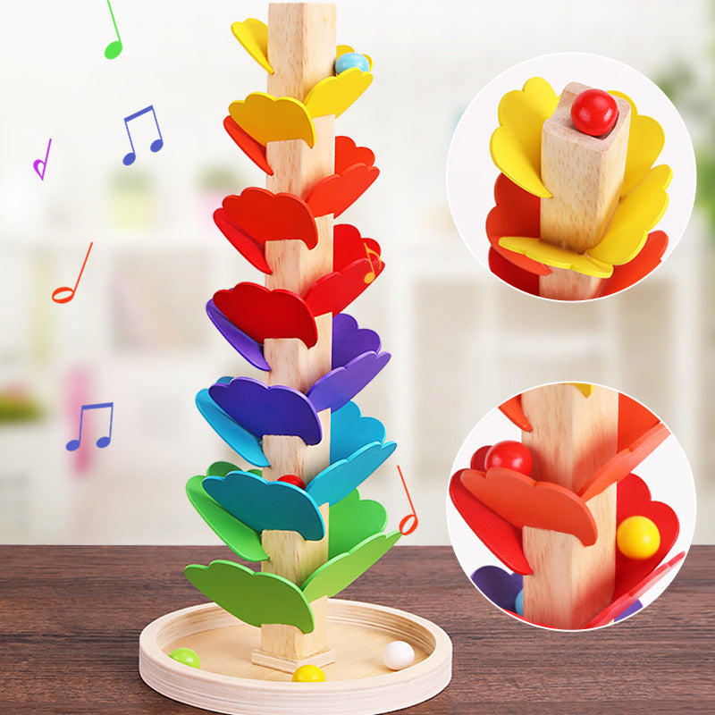 Medium Musical Tree Wooden Marble Run Toy - HAPPY GUMNUT