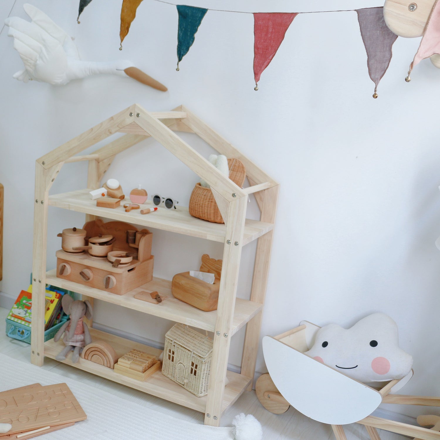 Montessori House Book Shelf Cabinet - HAPPY GUMNUT