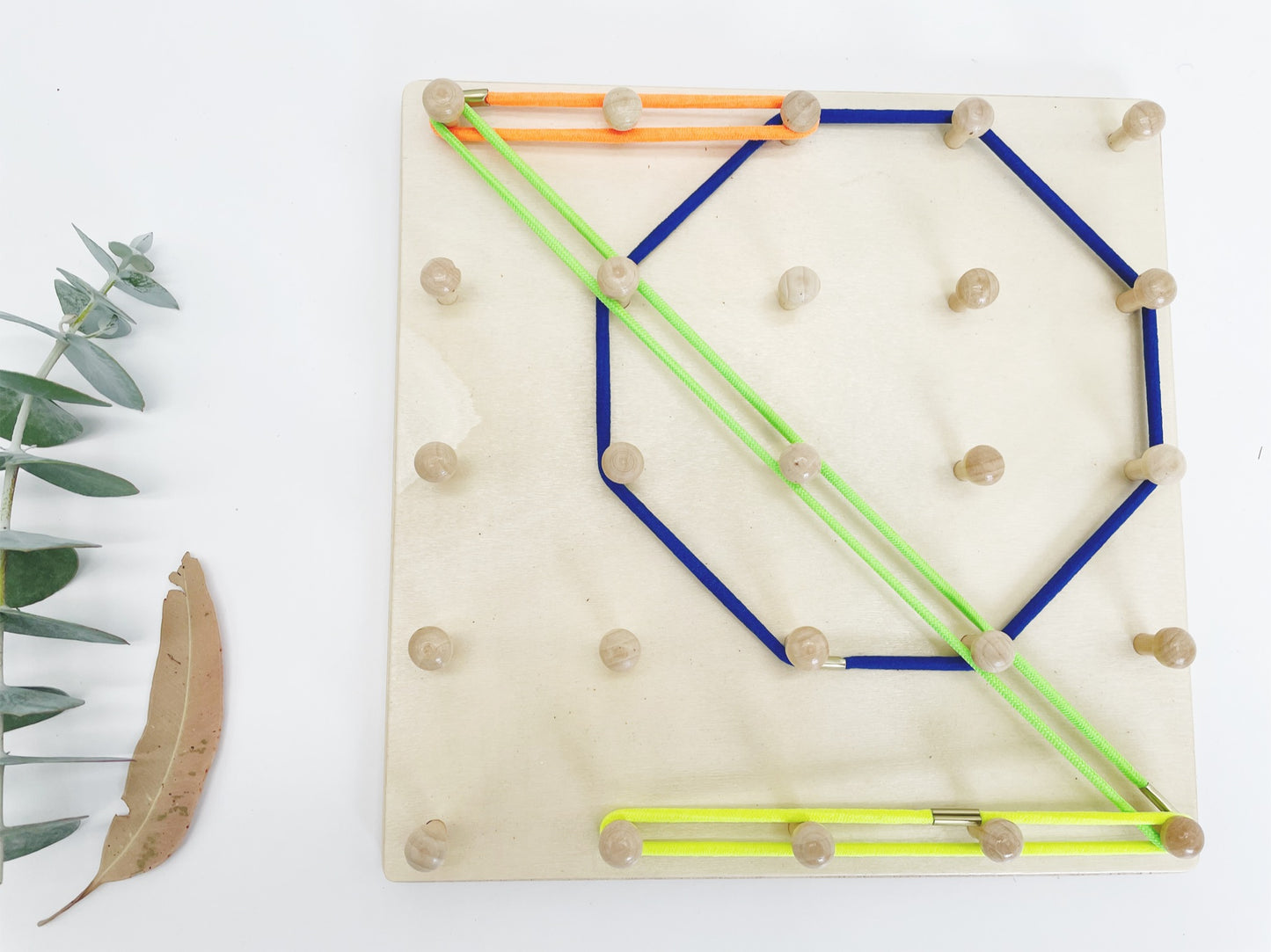 Montessori Elastic Band Geometric Stringing Nail Board Geoboard - HAPPY GUMNUT