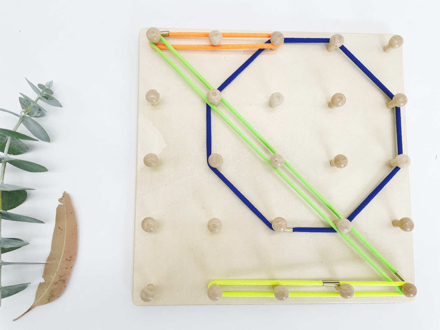 Montessori Elastic Band Geometric Stringing Nail Board Geoboard - HAPPY GUMNUT