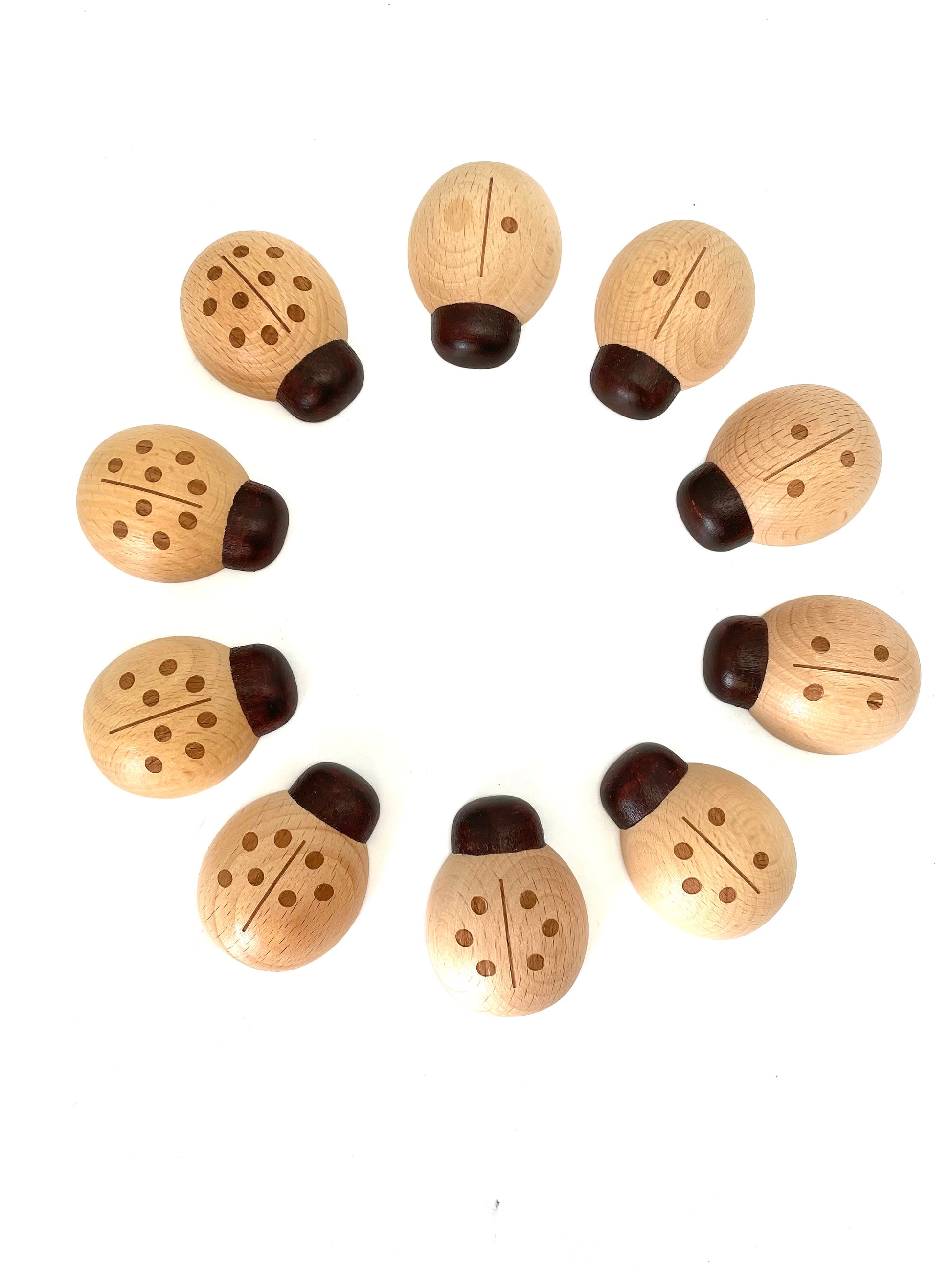 Super Cute!!! Natural Wooden Counting Numbers Ladybug Toys Number Learning Toy! - HAPPY GUMNUT