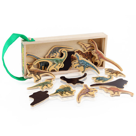 Wooden Dinosaur Magnets in a box of 20 - HAPPY GUMNUT