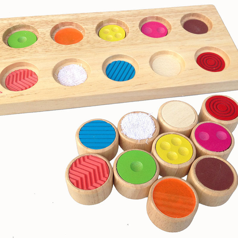 Montessori Colour Pattern Matching Board Goki Feel-A-Pair Memory Game - HAPPY GUMNUT