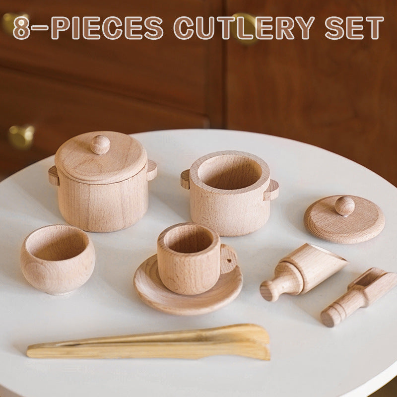 Wooden Tea Utensil Cooking Play set - HAPPY GUMNUT