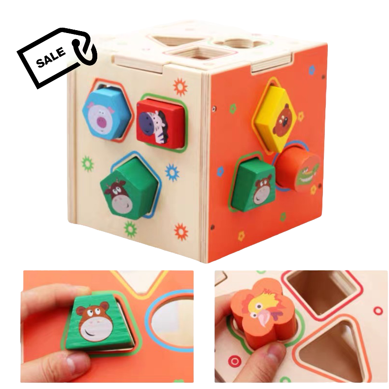 Animal Blocks Shape Sorting Box - HAPPY GUMNUT