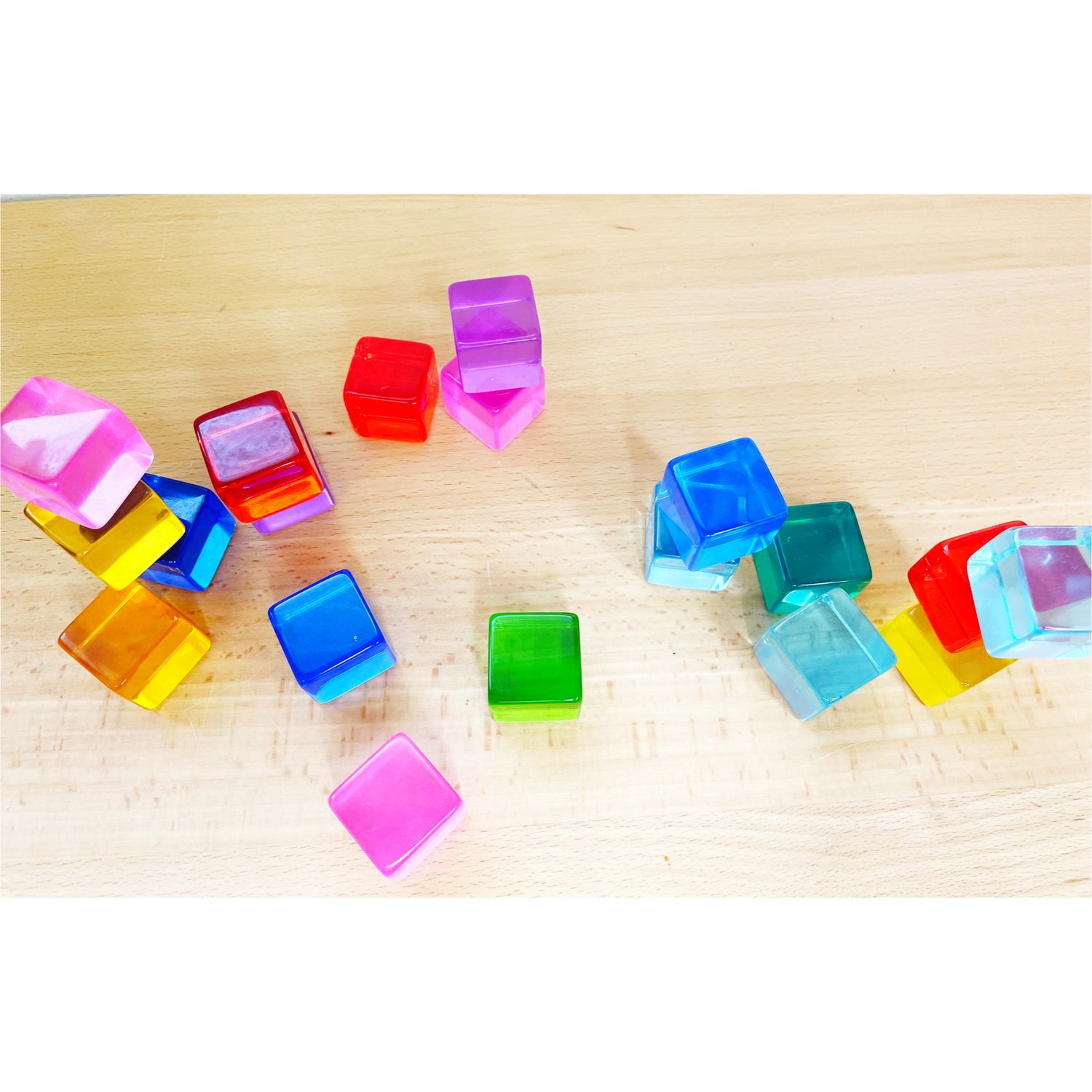 100 Piece Lucite Cubes Acrylic Blocks - HAPPY GUMNUT