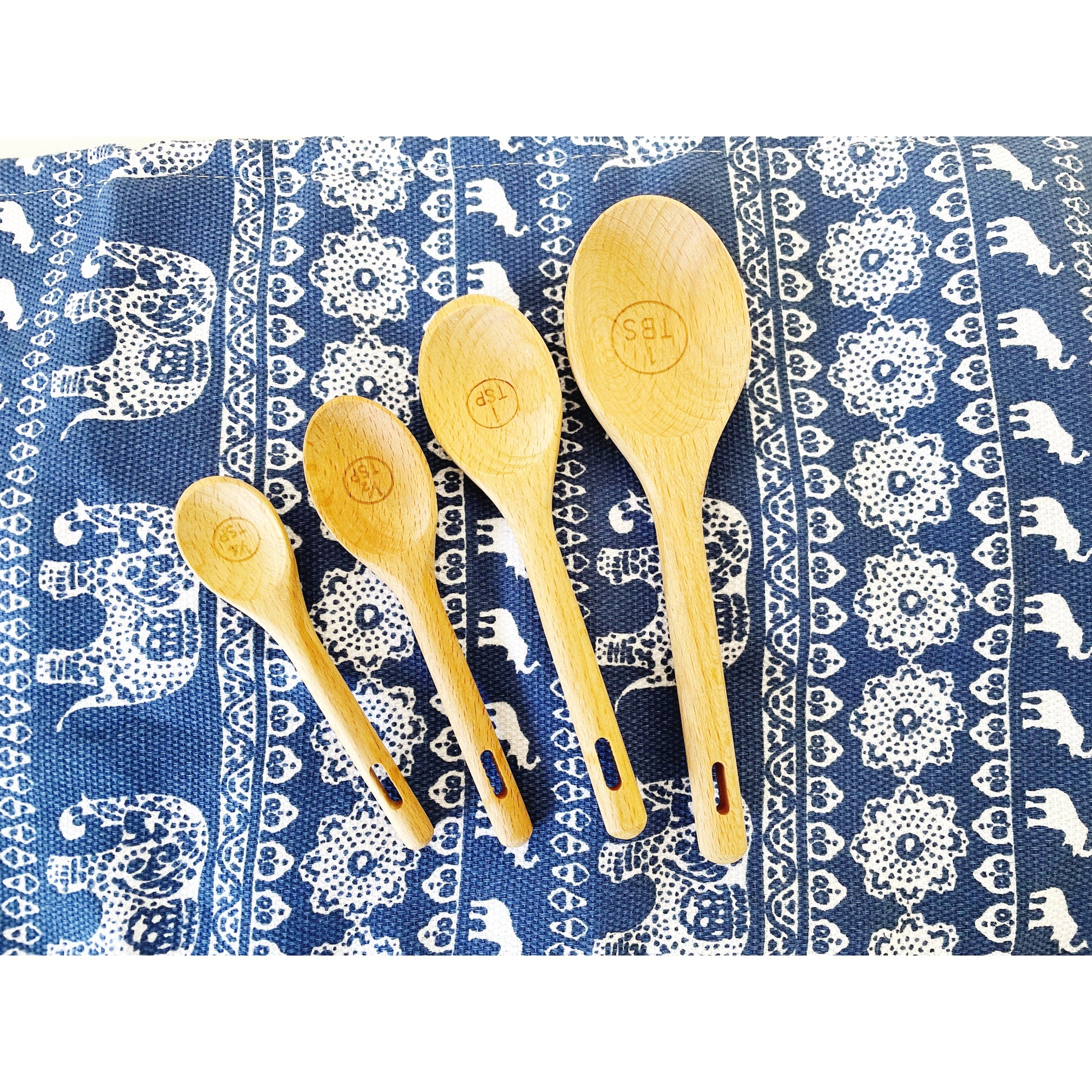 Wooden Measurement Spoons Sensory Play Tool Set of 4 - HAPPY GUMNUT