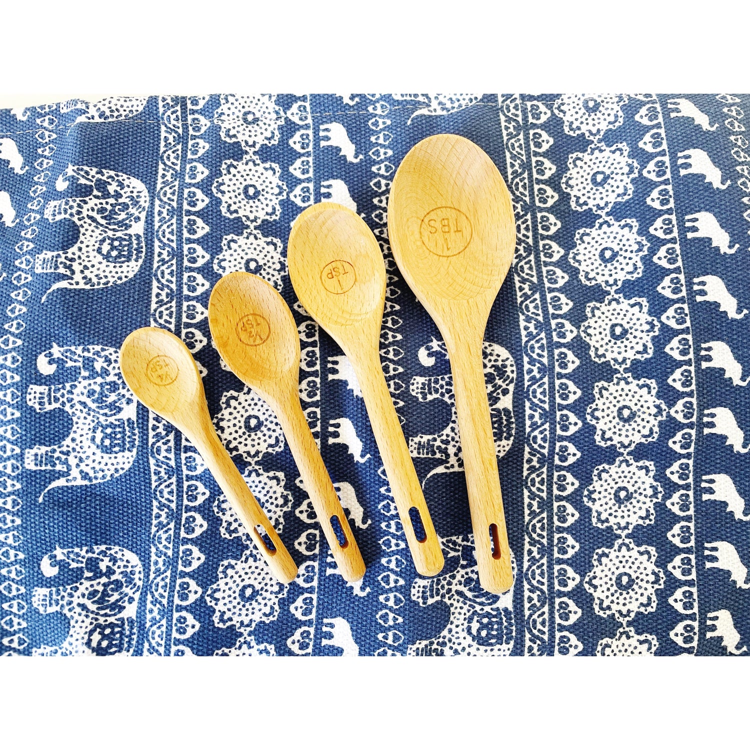 Wooden Measurement Spoons Sensory Play Tool Set of 4 - HAPPY GUMNUT