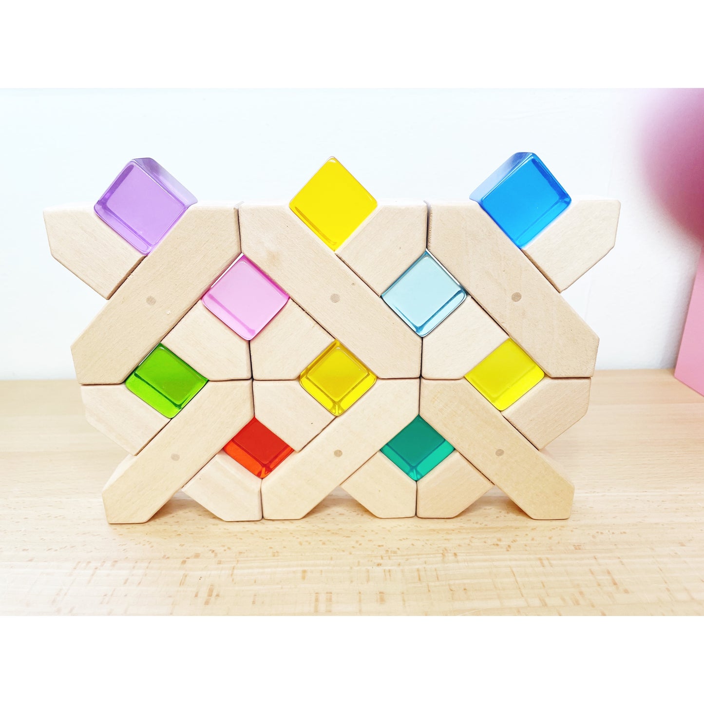 X Blocks Shape Building Blocks With Tray - HAPPY GUMNUT