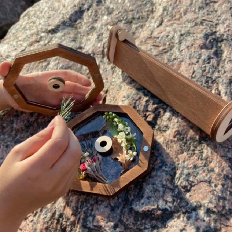 Wooden DIY Kids Kaleidoscope Personal Rotating Toddler Educational Toys - HAPPY GUMNUT
