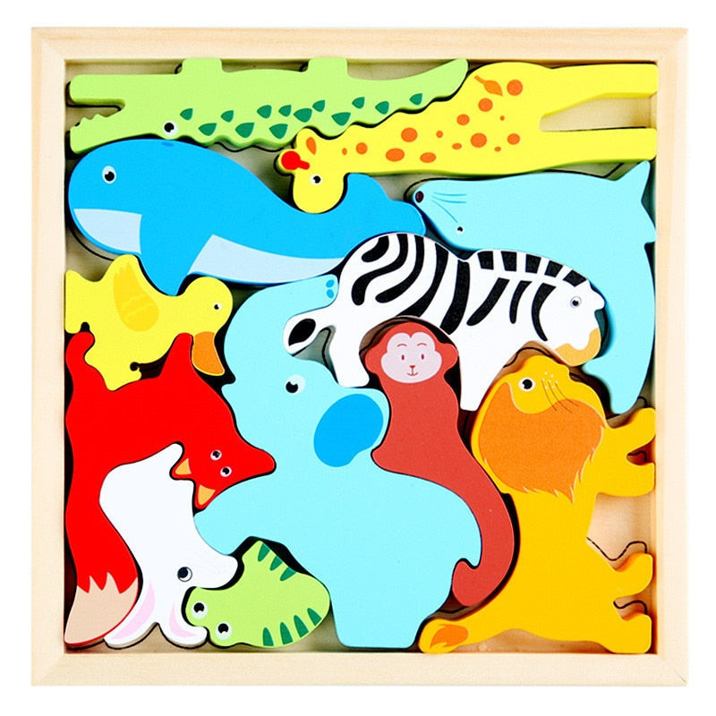 Animal Puzzle With Tray - HAPPY GUMNUT