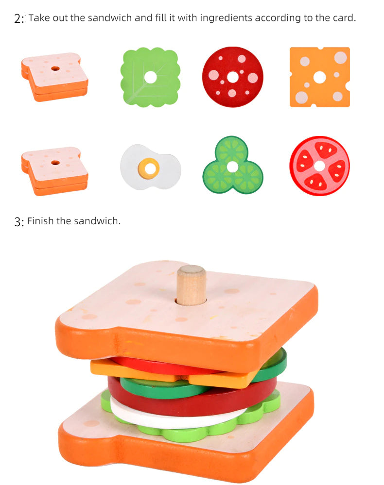 Play and Learn 1 Column Sequence Food Set Includes Flash Cards - HAPPY GUMNUT