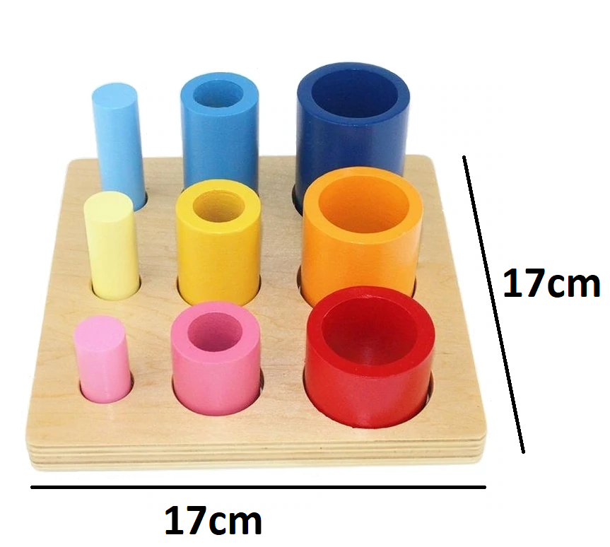 Montessori cylinders and circles Activity Board - HAPPY GUMNUT
