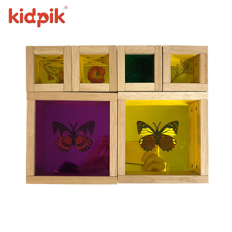 Wooden Treasure Blocks Observation Sensory Blocks - HAPPY GUMNUT