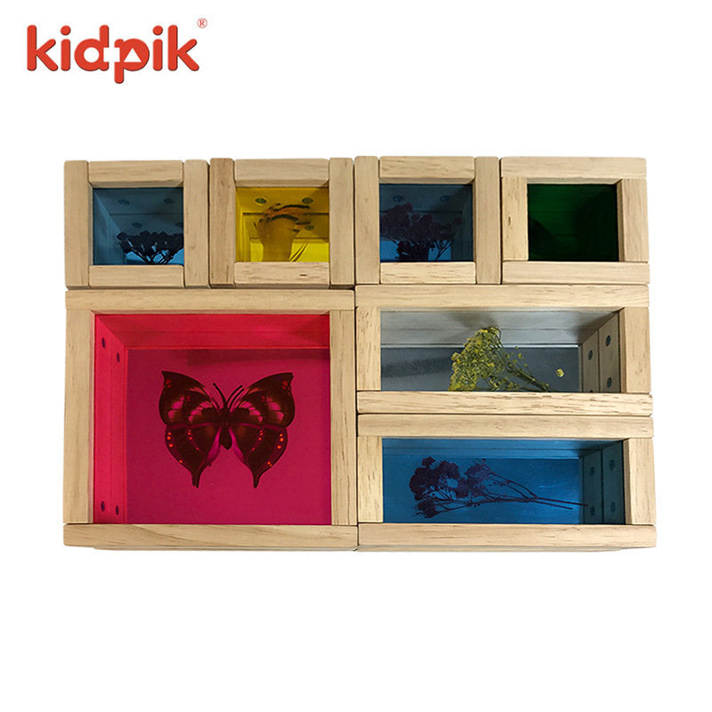 Wooden Treasure Blocks Observation Sensory Blocks - HAPPY GUMNUT