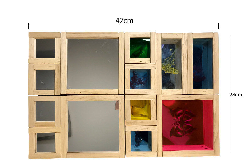 Wooden Treasure Blocks Observation Sensory Blocks - HAPPY GUMNUT